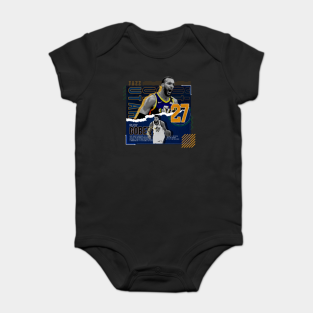 Rudy Gobert Baby Bodysuit - Rudy Gobert Basketball Paper Poster Jazz by Rinkha